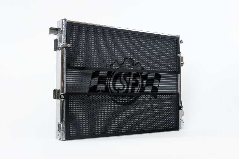 BMW M3 Front Mount Heat Exchanger - CSF - High-Performance Front Mount, 2-Row 42mm Core (B-Tube), Includes Black Rock Guards - Polished Aluminum - `21-`27