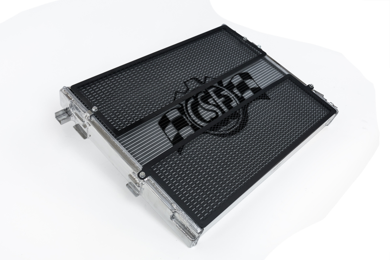 BMW M4 Front Mount Heat Exchanger - CSF - High-Performance Front Mount, 2-Row 42mm Core (B-Tube), Includes Black Rock Guards - Polished Aluminum - `21-`27