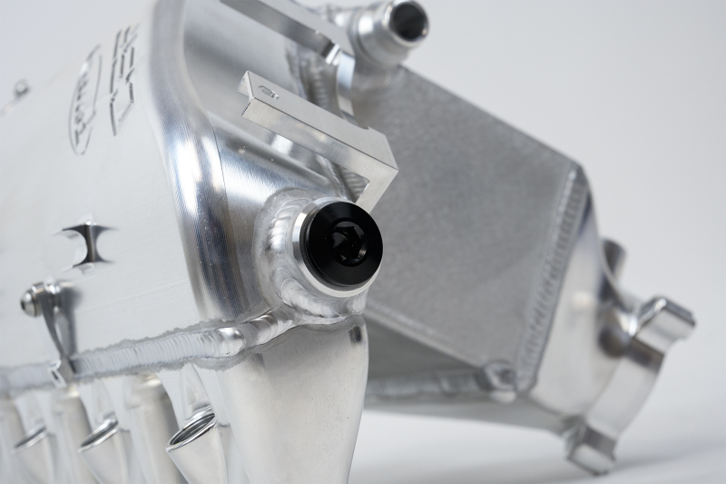BMW M2 Charge Air Cooler Manifold - CSF - Level-Up, Raw Billet, Liquid-to-Air Bar & Plate Core, Integrated Port Injection - Raw Billet Aluminum - `23-`27