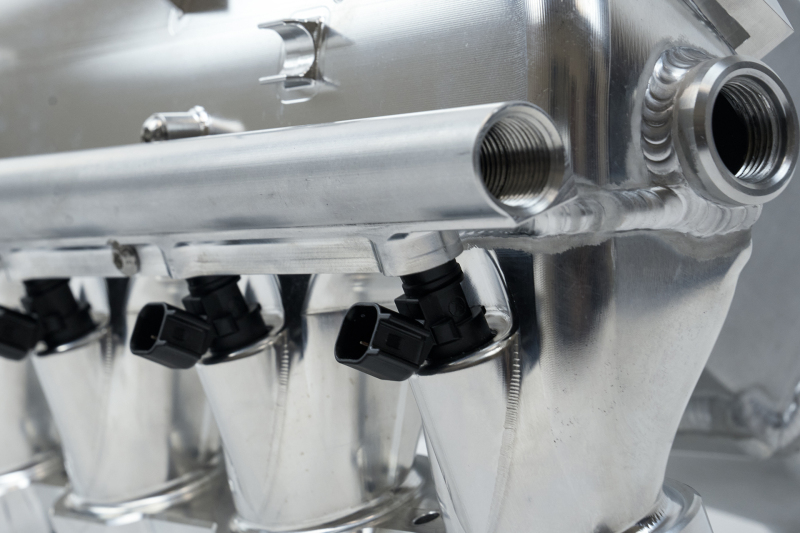 BMW M2 Charge Air Cooler Manifold - CSF - Level-Up, Raw Billet, Liquid-to-Air Bar & Plate Core, Integrated Port Injection - Raw Billet Aluminum - `23-`27