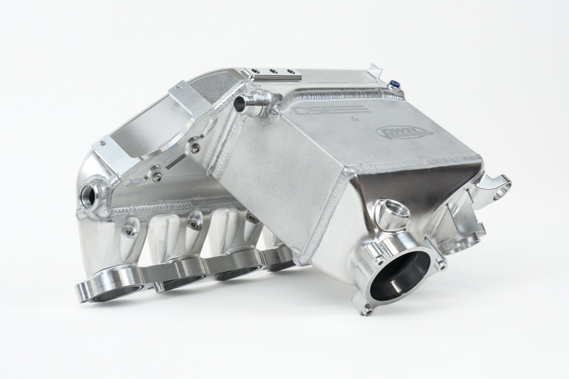 BMW M4 Charge Air Cooler Manifold - CSF - Level-Up, Raw Billet, Liquid-to-Air Bar & Plate Core, Integrated Port Injection - Raw Billet Aluminum - `21-`27