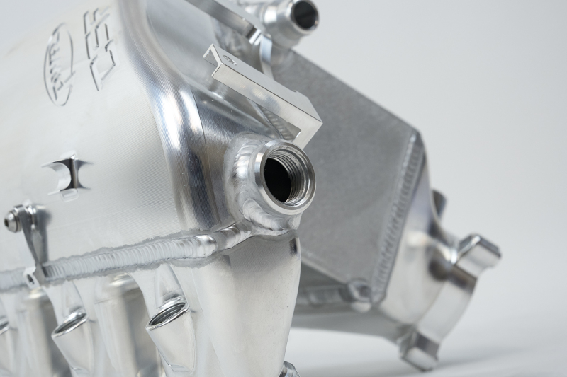 BMW M4 Charge Air Cooler Manifold - CSF - Level-Up, Raw Billet, Liquid-to-Air Bar & Plate Core, Integrated Port Injection - Raw Billet Aluminum - `21-`27