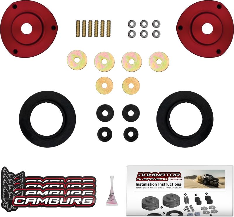 Toyota 4Runner Suspension Lift Kit - Front - Camburg - Dominator Preload Spacer - Red - `03-`24