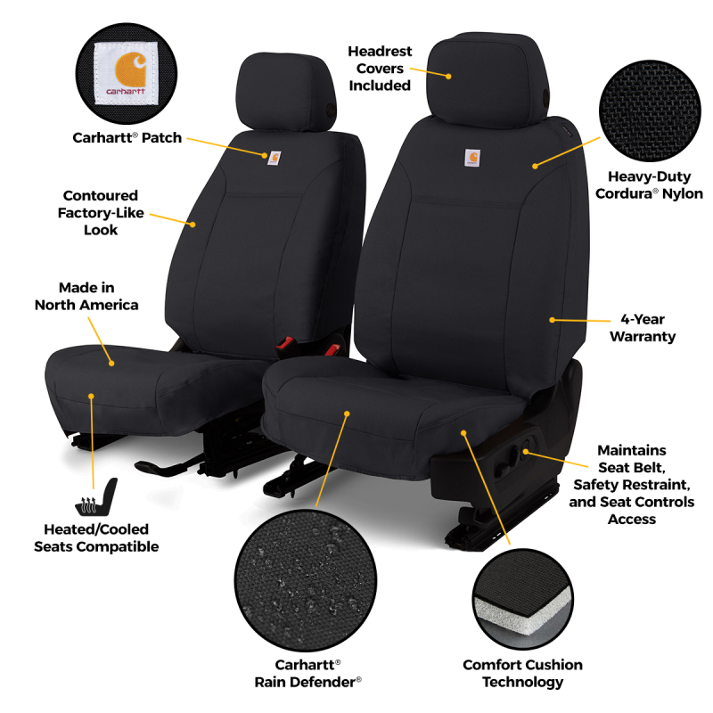 Jeep Wrangler Seat Cover - Front - Covercraft - Carhartt Super Dux Precision Fit - `24-`25