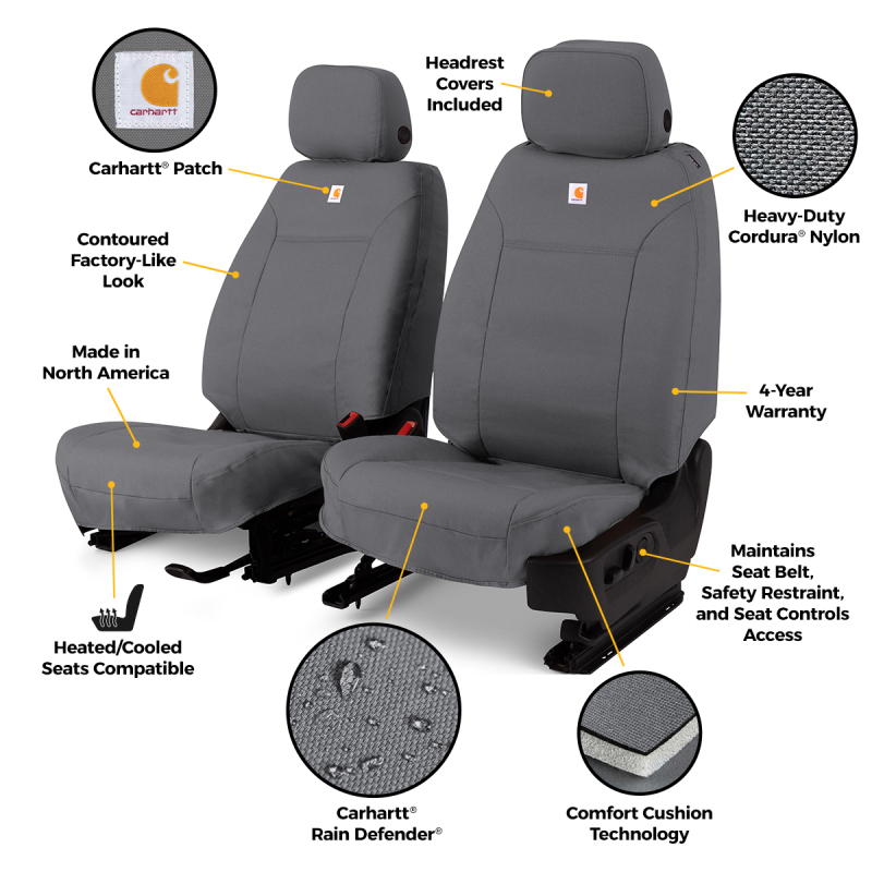Jeep Wrangler Seat Covers - Front - Covercraft - Carhartt Super Dux Precision Fit - `24-`25