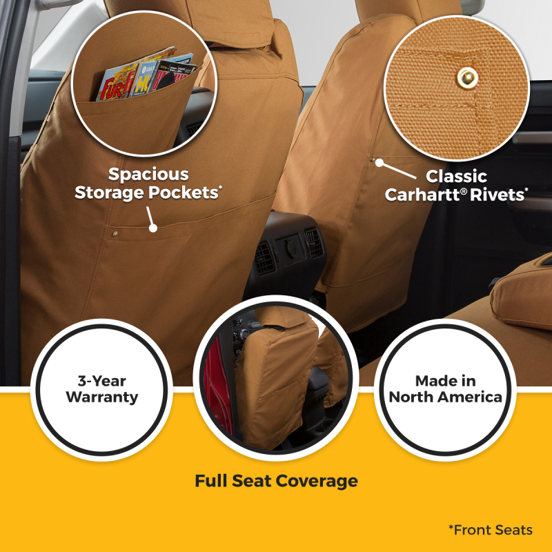 Jeep Wrangler Seat Cover - Front - Covercraft - Carhartt SeatSaver Custom - `24-`26