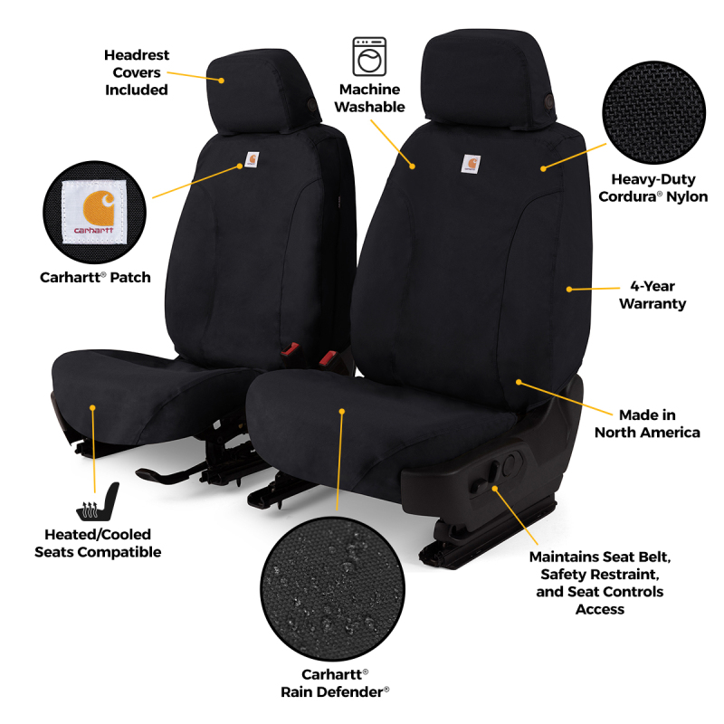 Jeep Wrangler Seat Covers - Front - Covercraft - Carhartt Super Dux - `24-`25