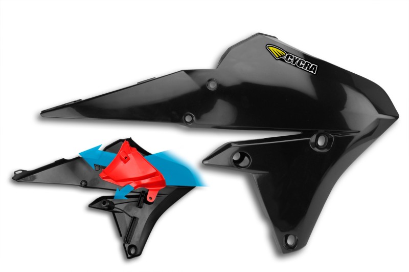 Yamaha YZ450FX Radiator Shroud - Cycra - Powerflow - Black - `14-`19