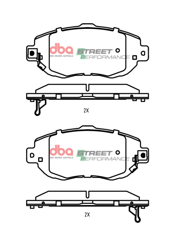 Toyota Supra Brake Pads - Front - DBA - SP Performance - `93-`01