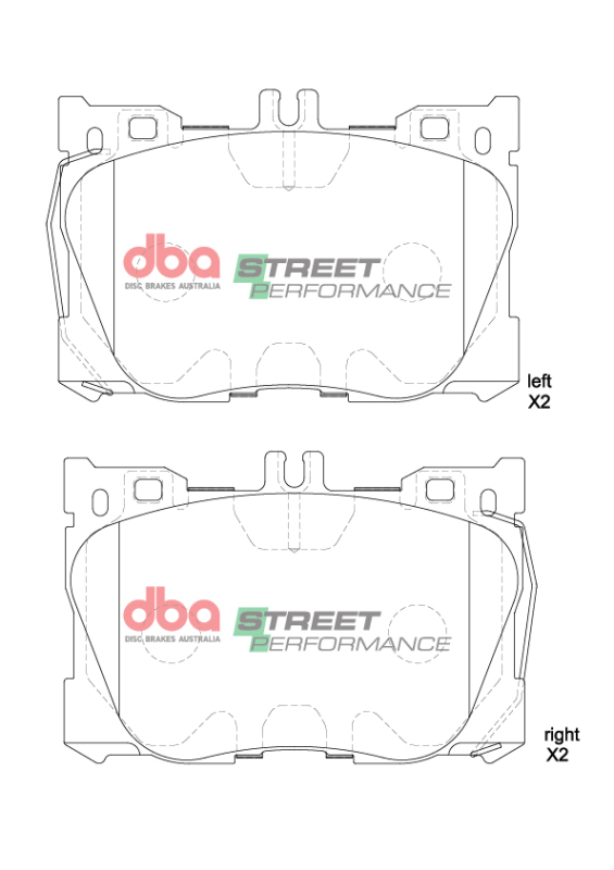 Mercedes-Benz C400 Brake Pads - Front - DBA - Street Performance - 2015