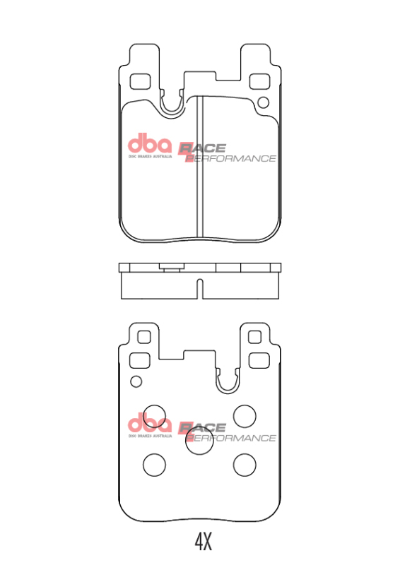 BMW 335i Brake Pads - Rear - DBA - Race Performance - `12-`21