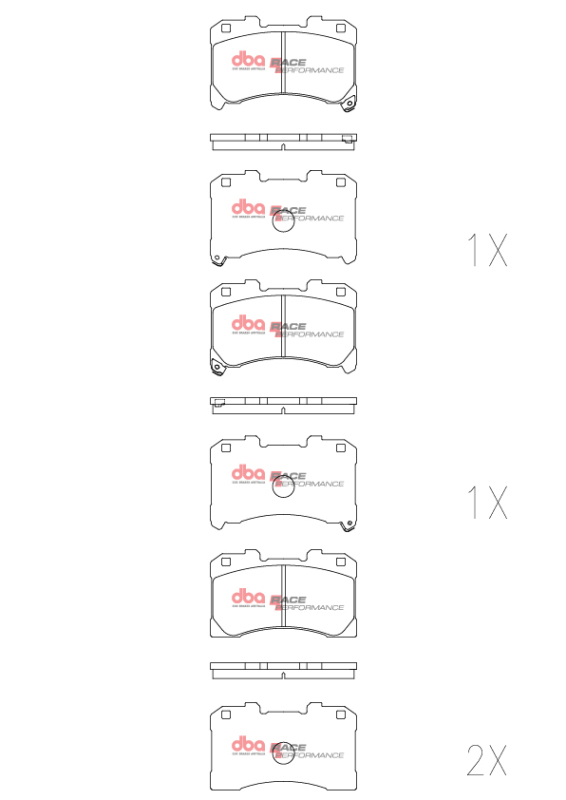 Toyota GR Corolla Brake Pads - Front - DBA - Race Performance - `22-`27