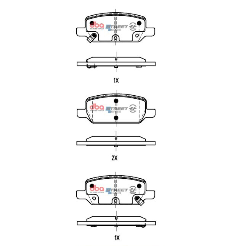 Tesla 3 Brake Pads - Rear - DBA - Street Series EV - `17-`23