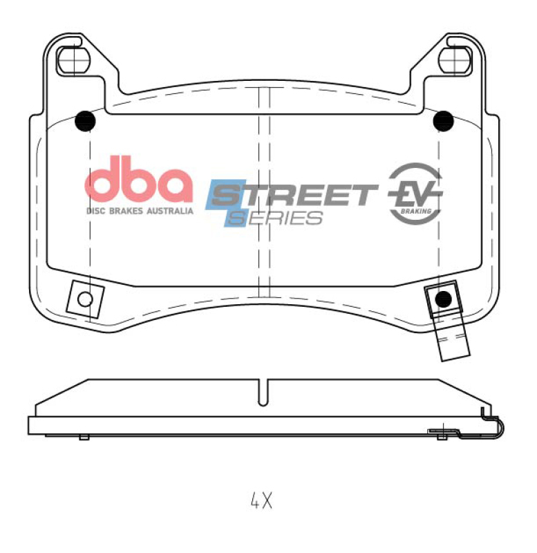 Tesla 3 Brake Pads - Front - DBA - Street Series EV - `17-`23