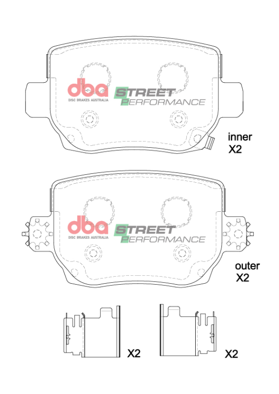 Tesla Model 3 Brake Pads - Rear - DBA - SP Performance - `19-`27