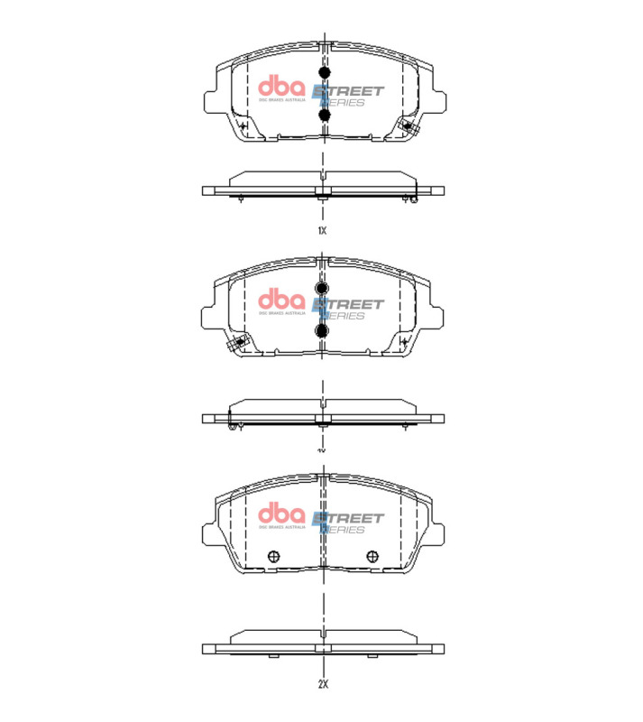 Hyundai Palisade Brake Pads - Front - DBA - Street Series - `20-`27