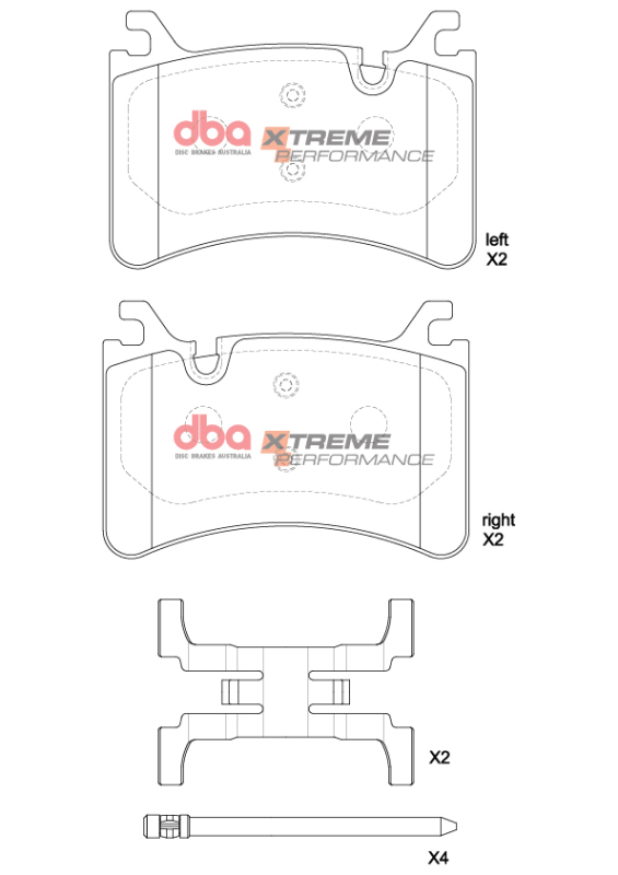 Alfa Romeo Giulia Brake Pads - Rear - DBA - XP Performance - `16-`27