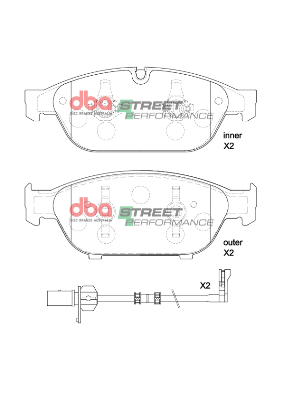 Audi A6 Brake Pads - Front - DBA - Street Performance - `12-`15