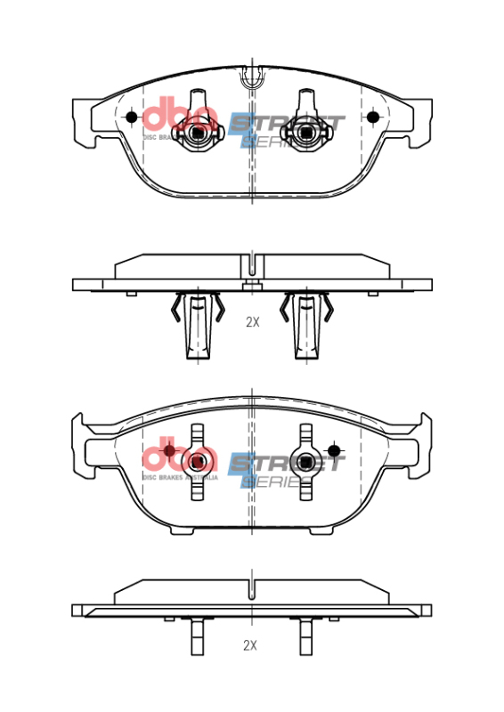 Audi A6 Brake Pads - Front - DBA - Street Series - `12-`18