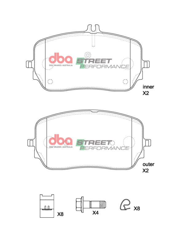 Mercedes-Benz GLE53 AMG 4Matic Brake Pads - Front - DBA - Street Performance - `21-`27