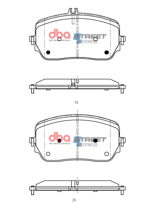 Mercedes-Benz GLE450 Brake Pads - Front - DBA - Street Series - `19-`22