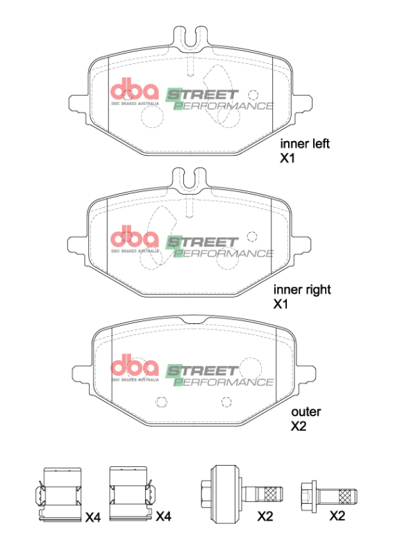 Mercedes-Benz GLE53 AMG Brake Pads - Rear - DBA - Street Performance - `21-`27