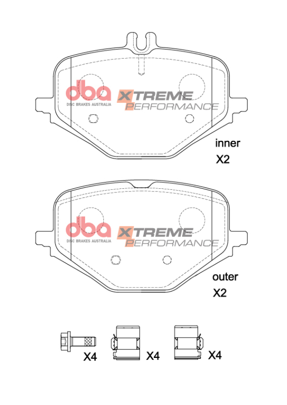 Mercedes-Benz G63 AMG Brake Pads (1) - Rear - DBA - Xtreme Performance - `18-`27