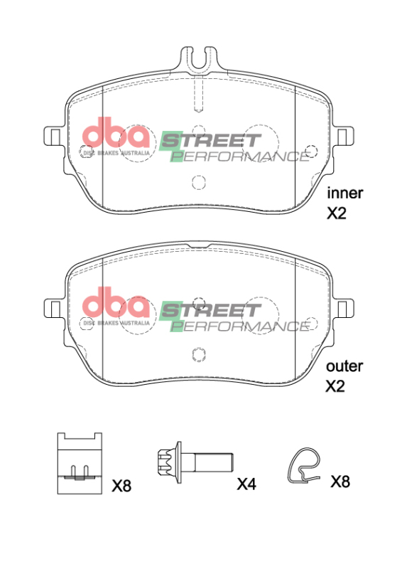 Mercedes-Benz CLA200 Brake Pads - Front - DBA - SP Performance - `20-`27