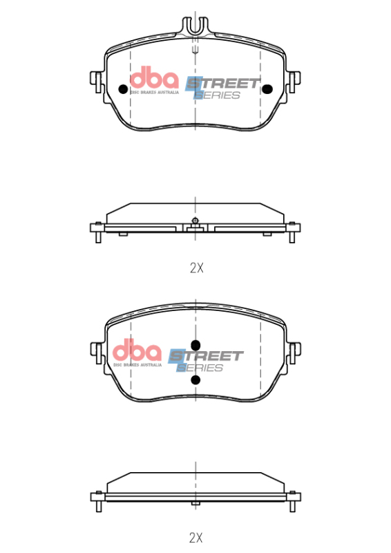 Mercedes-Benz CLA Brake Pads - Front - DBA - Street Series - `18-`27