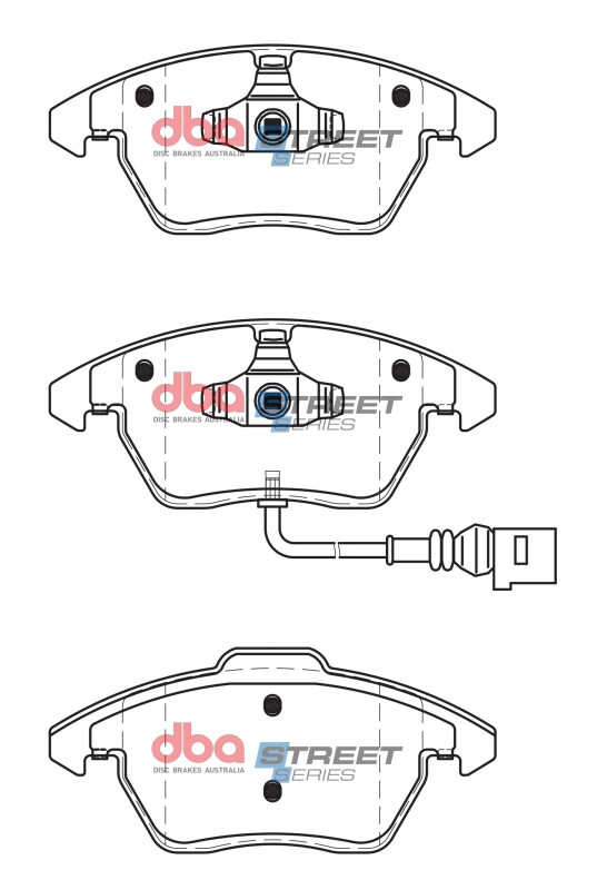Volkswagen GTI Brake Pads - Front - DBA - Street Series - `06-`13