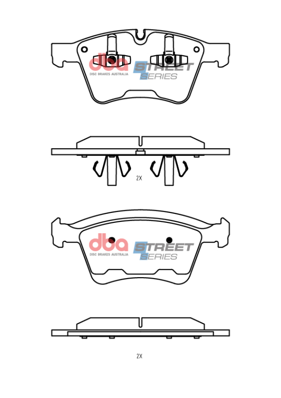 Mercedes-Benz GL320 Brake Pads - Front - DBA - Street Series - `08-`13