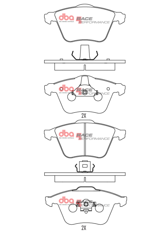 Volkswagen Golf R Brake Pads - Front - DBA - RP Performance - `12-`13