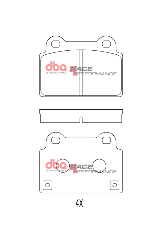 Mitsubishi Lancer Evolution Performance Brake Pads - Rear - DBA - RP Performance - `08-`16