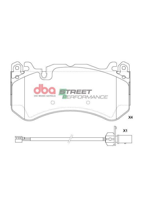 Audi RS6 Quattro Brake Pads - Front - DBA - Street Performance - `15-`18