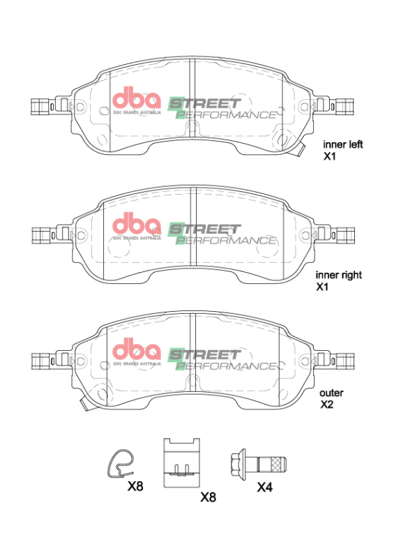 Ford Ranger Raptor Brake Pads - Rear - DBA - SP Street Performance - `22-`27