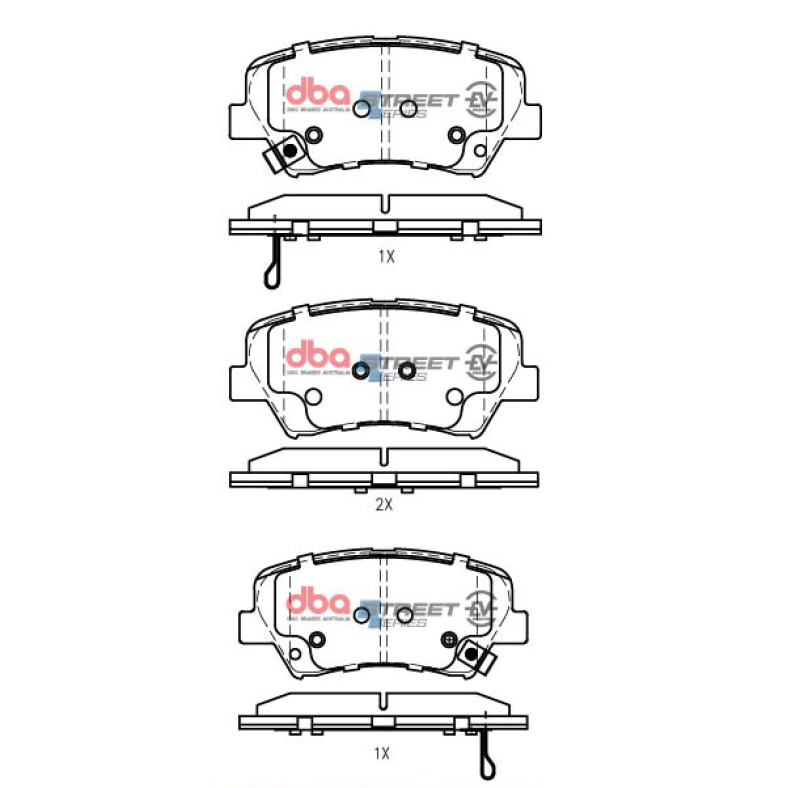 Hyundai Elantra Brake Pads - Front - DBA - Street Series EV - `17-`20
