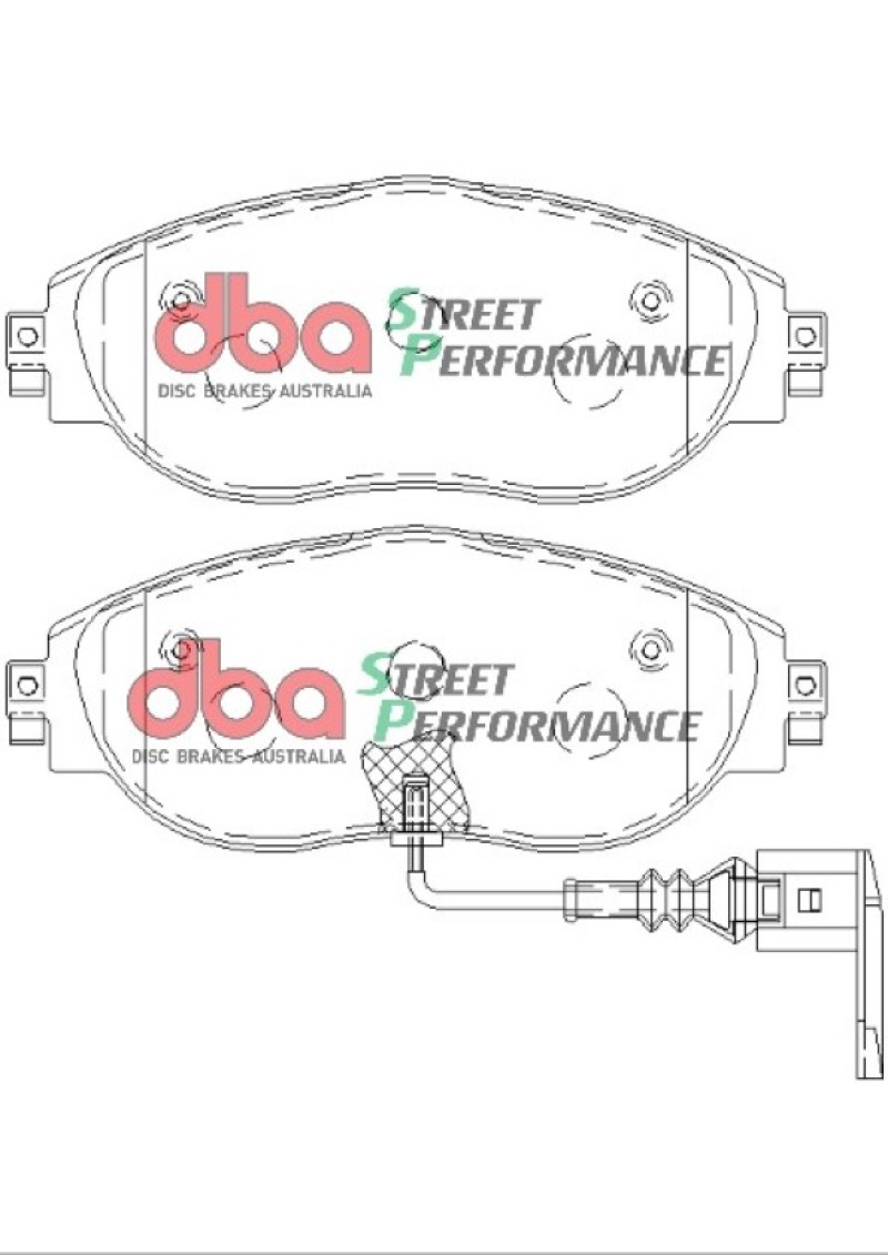 Volkswagen Golf R Brake Pads - Front - DBA - Street Performance - `13-`21