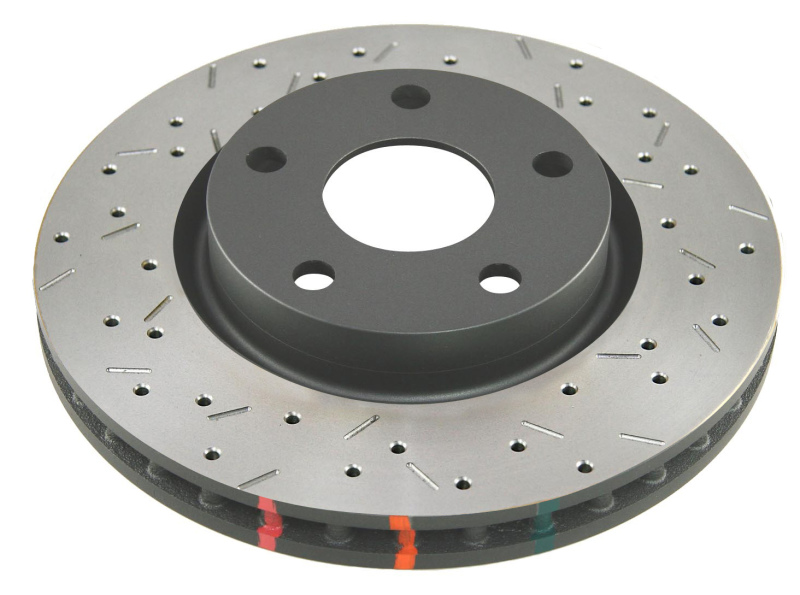Ford Mustang Mach 1 Brake Rotor (1) - Front - DBA - Drilled & Slotted Street Series - `94-`04