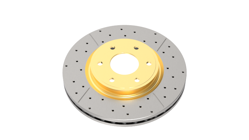Lexus NX200t Brake Rotor (1) - Front - DBA - Street Series XGold Slotted & Drilled - Gold - `15-`18