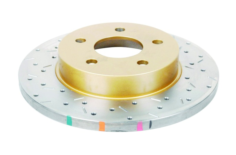 Chevrolet Cobalt Brake Rotor (2) - Rear - DBA - 4000 Series Drilled & Slotted - Gold - `05-`12