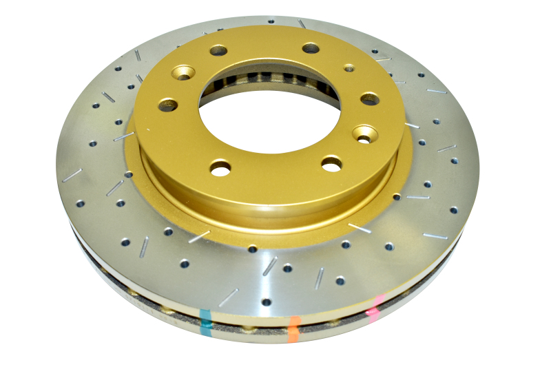 Ford Ranger Brake Rotor (1) - Front - DBA - 4000 Series XS Cross-Drilled & Slotted - Gold - `10-`27