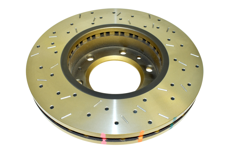 Ford Ranger Brake Rotor (1) - Front - DBA - 4000 Series XS Cross-Drilled & Slotted - Gold - `10-`27
