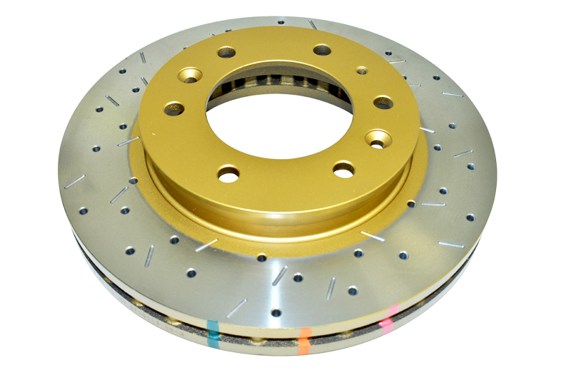 Ford Ranger Brake Rotor (1) - Front - DBA - 4000 Series XS Cross-Drilled & Slotted - Gold - `10-`27