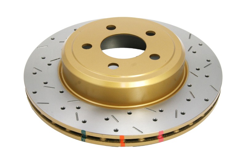 Dodge Magnum Brake Rotor (1) - Rear - DBA - 4000 Series XS Cross Drilled/Slotted - Gold - `08-`09