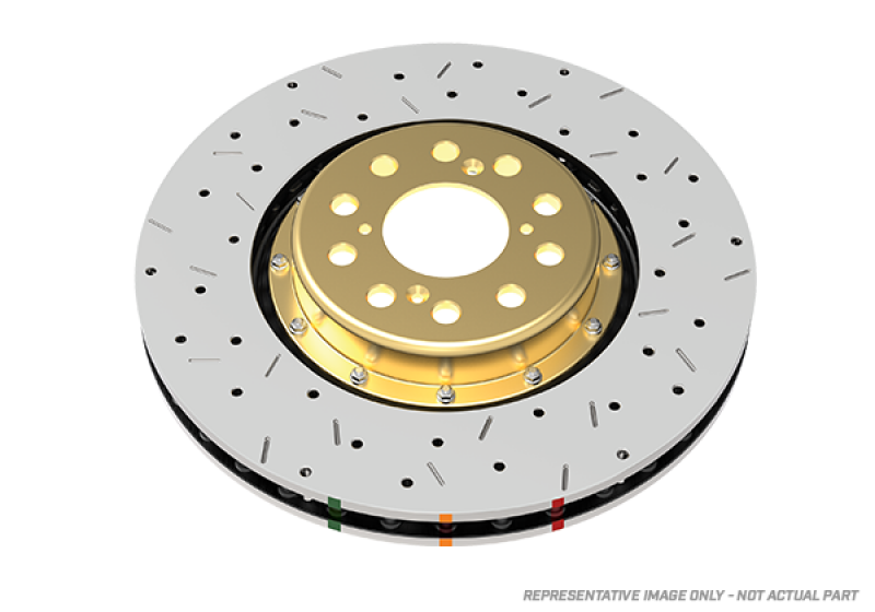 Ford Mustang Shelby GT500 Brake Rotors (2) - Front - DBA - 5000 Series XS Drilled/Slotted - Black - `13-`14