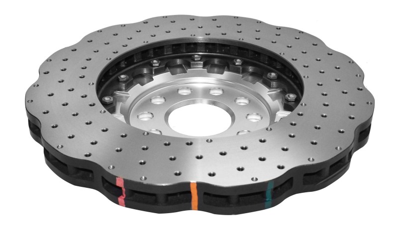 Volkswagen Golf R Brake Rotor (1) - Front - DBA - 5000 Series Cross Drilled - Silver - `15-`20