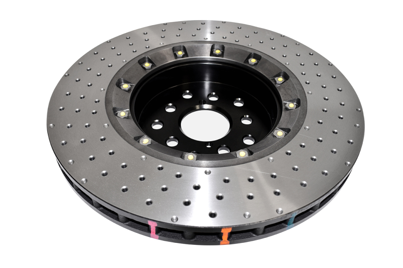 Subaru WRX STI Brake Rotor (1) - Front - DBA - 5000 Series Drilled - Black - `18-`21