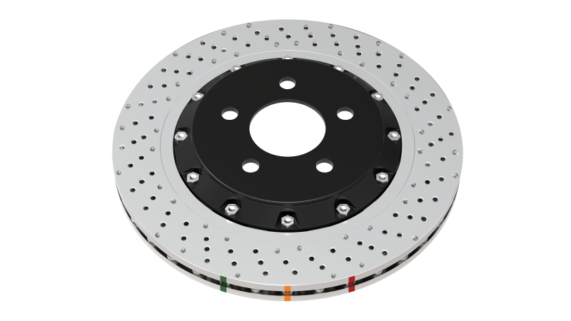 Subaru WRX STI Brake Rotor (1) - Front - DBA - 5000 Series Drilled - Black - `18-`21