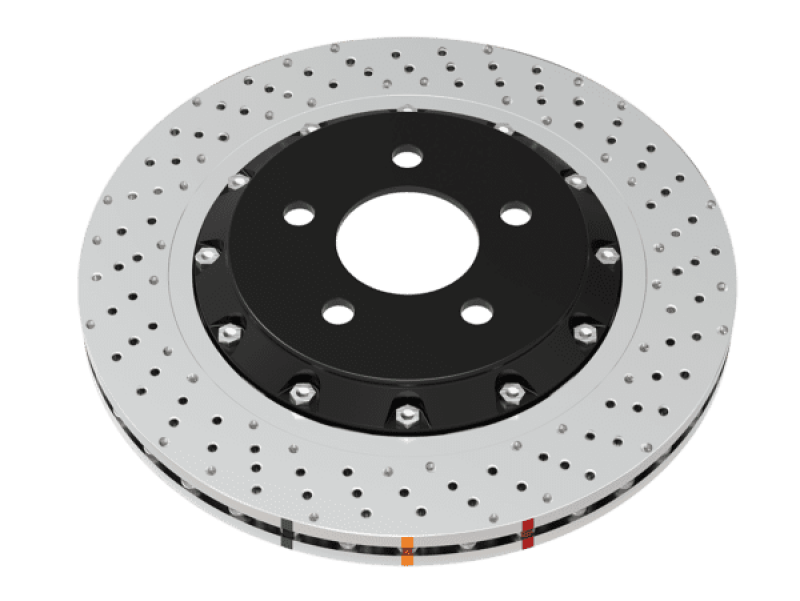 Subaru WRX STI Brake Rotor (1) - Front - DBA - 5000 Series Drilled - Black - `18-`21