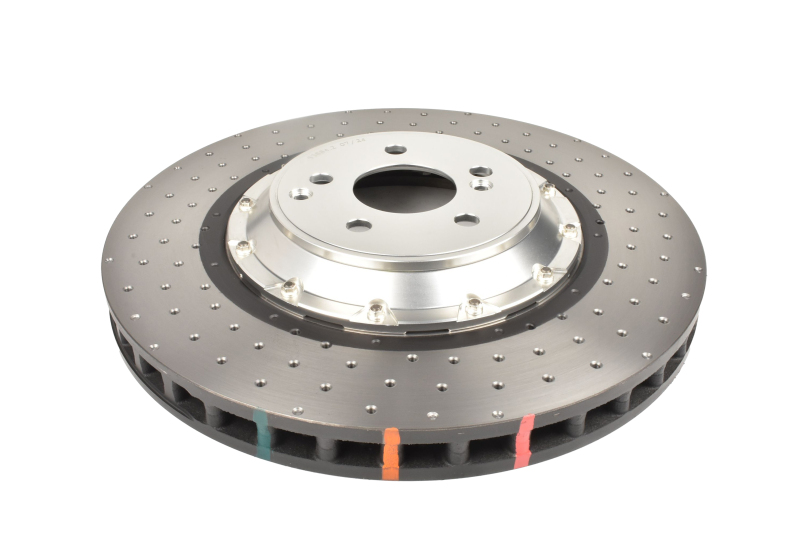 Mercedes-Benz C63 S AMG Brake Rotor (1) - Front - DBA - 5000 Series XD Drilled & Dimpled - Anodized Hat - `16-`21